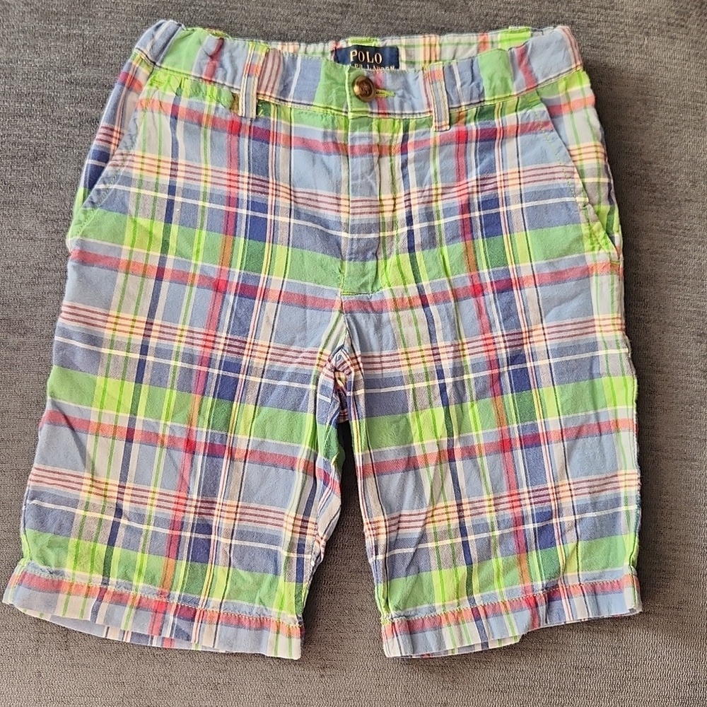 Polo by Ralph Lauren Boy's Plaid  Shorts - Blue, Green, Red size 6 Y